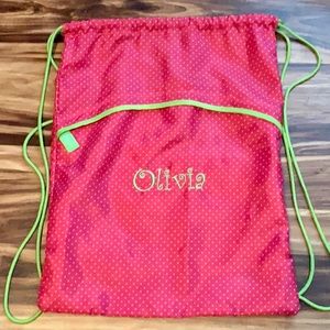 THIRTY ONE OLIVIA Bag Backpack Pink Drawstring NEW